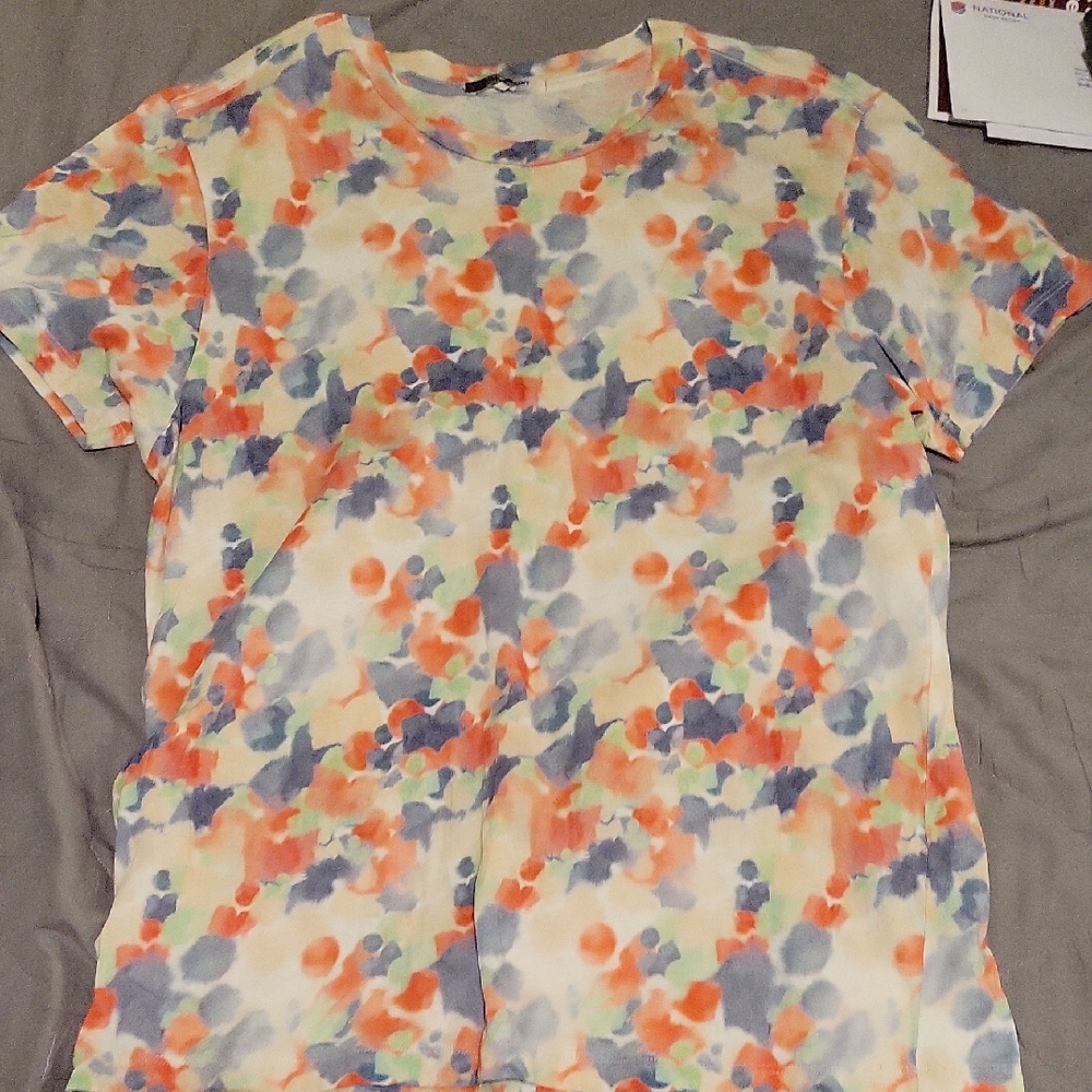 Isabel Marant Multicolor Abstract Short Sleeve Top